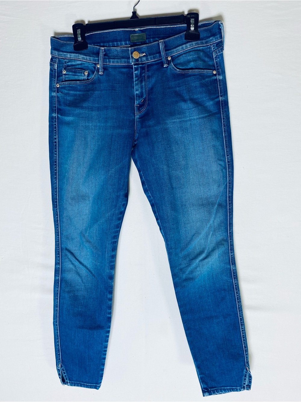 MOTHER The Vamp Spiked Heels To Tractor Wheels Mid Rise Skinny Jeans 29